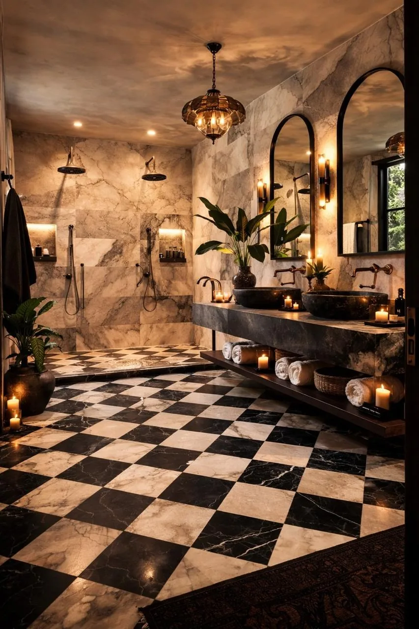 Suite bathroom at The Ubud boutique hotel, Ubud, Bali
